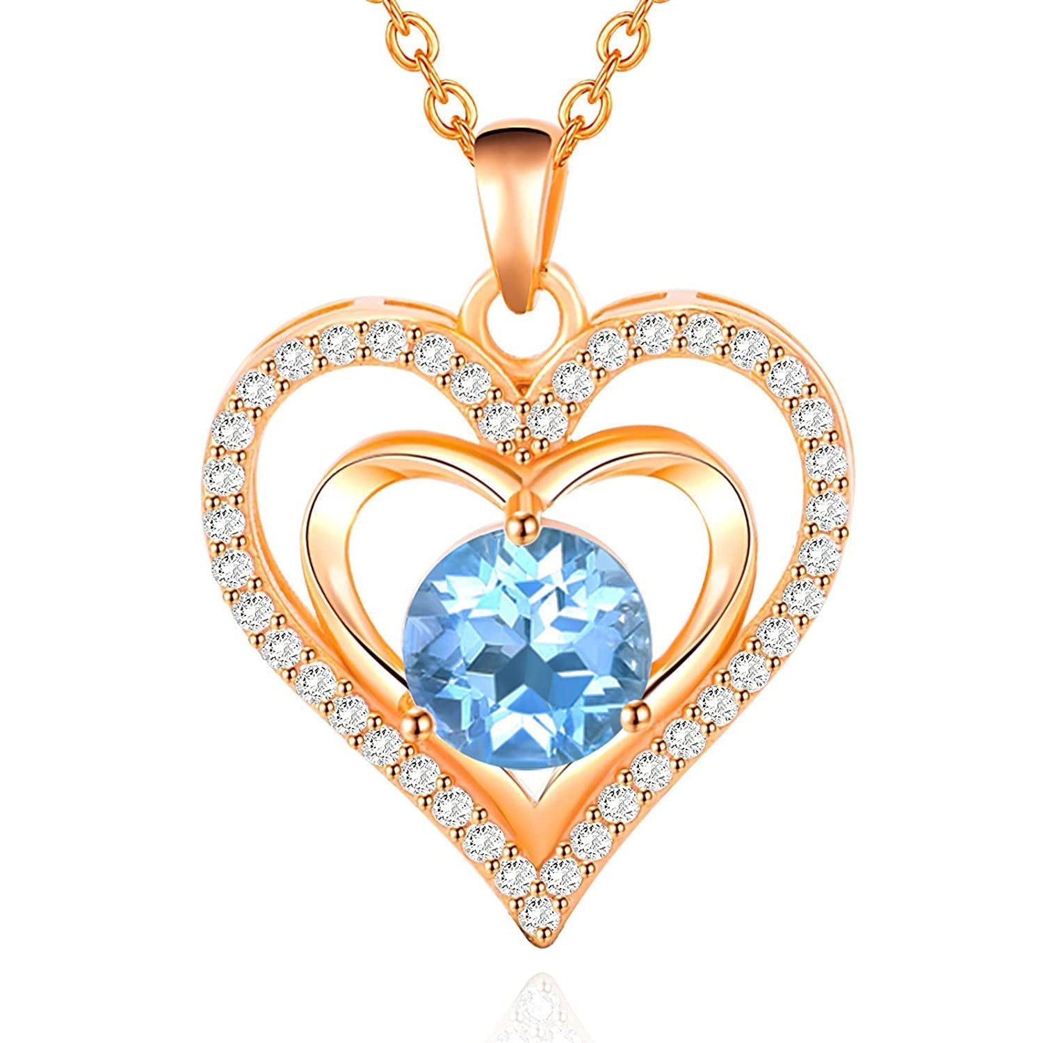 Heart-Shaped Diamond Accent Necklace for Timeless Charm