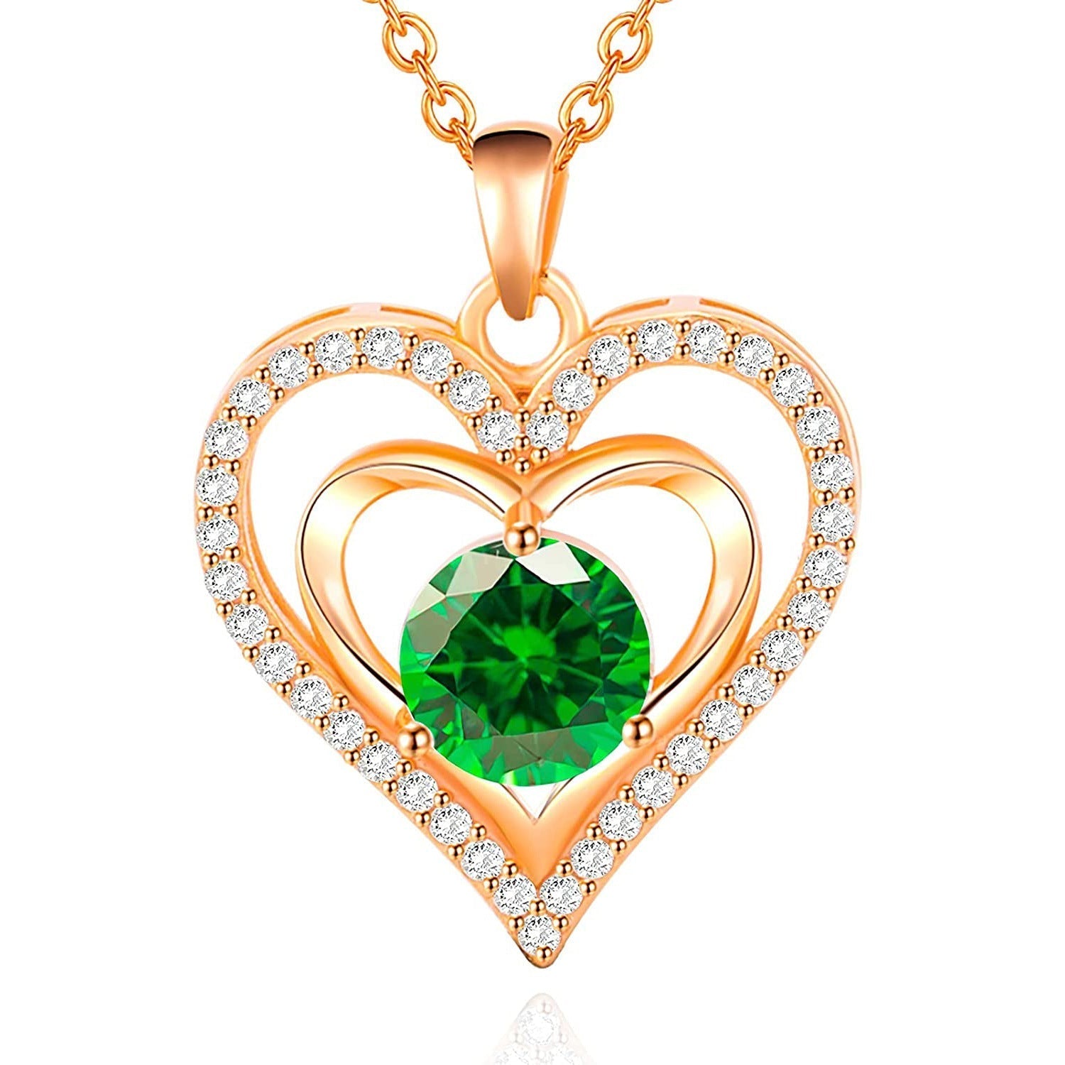 Heart-Shaped Diamond Accent Necklace for Timeless Charm
