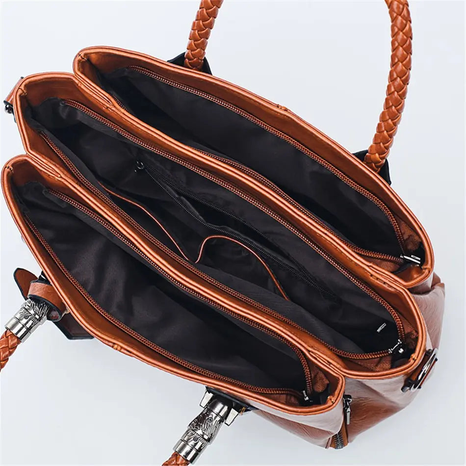Premium Large Leather Tote – Ideal for Daily Use & Versatility